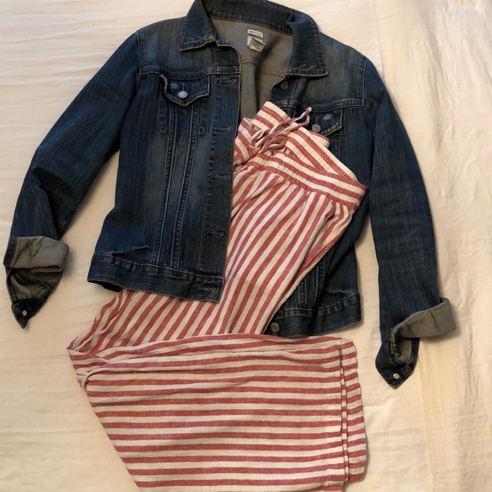 Linen wide leg pants